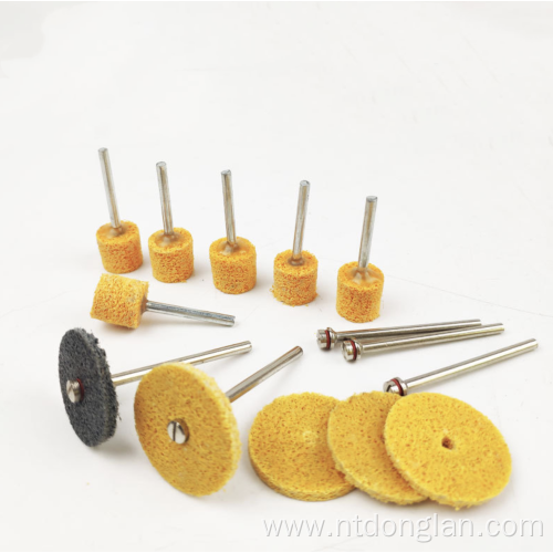 Non-woven polishing wheel Enter Hole Felt Glass Polishing Pad With Hook And Loop Backed